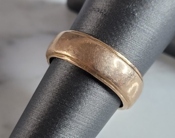 Womens Vintage Estate 10K Yellow Gold Wedding Band Ring 5.9g E7084