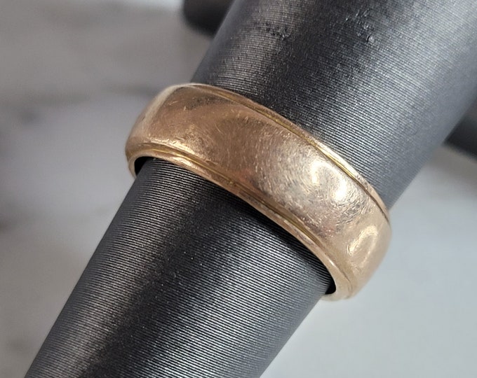 Womens Vintage Estate 10K Yellow Gold Wedding Band Ring 5.9g E7084