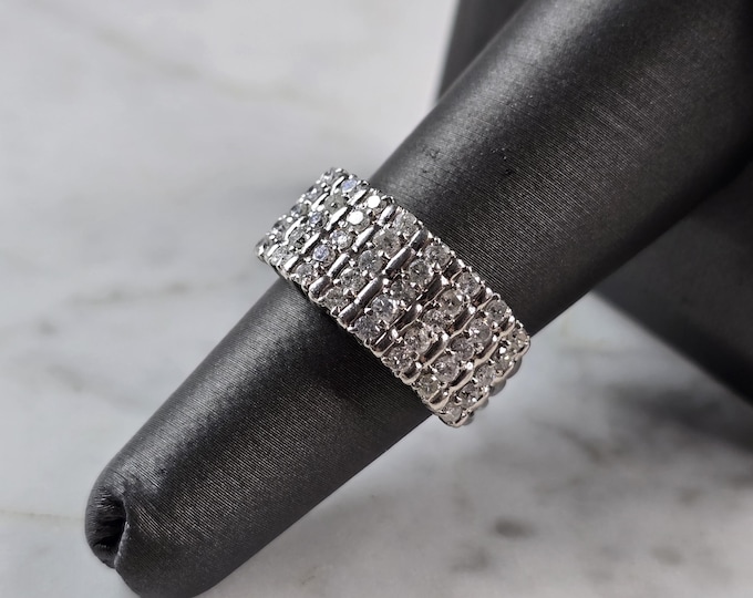 Womens Vintage Estate Platinum Diamond Ring, 5.5g E6741