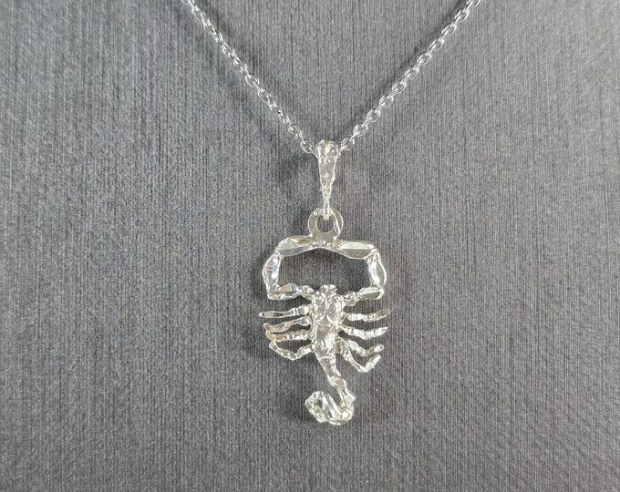 Womens Sterling Silver Scorpion Scorpio Zodiac Pendant 3.5g E7123