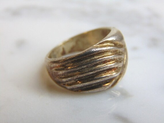 Womens Vintage Estate Sterling Silver Modernist R… - image 4