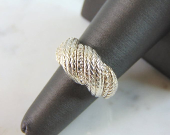 Womens Vintage Estate Sterling Silver Modernist Ring 7.9g E5273