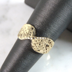 Womens Vintage Estate 14k Yellow Gold Modernist Ring 4g E2969