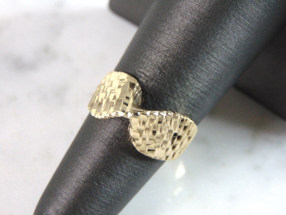 Womens Vintage Estate 14k Yellow Gold Modernist Ring 4.0g E2969