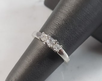 Womens Vintage Estate 14k White Gold Diamond Engagement Ring 2.0g  #E1075