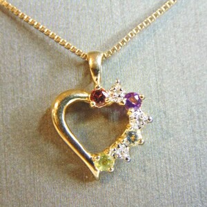 Womens Vintage Estate Sterling Silver Gold Tone Heart Pendant & Necklace 3.5g E5297