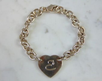 925 Oro De Ley Plata Corazón Encanto Cuentas Ajuste Pulsera De Encanto