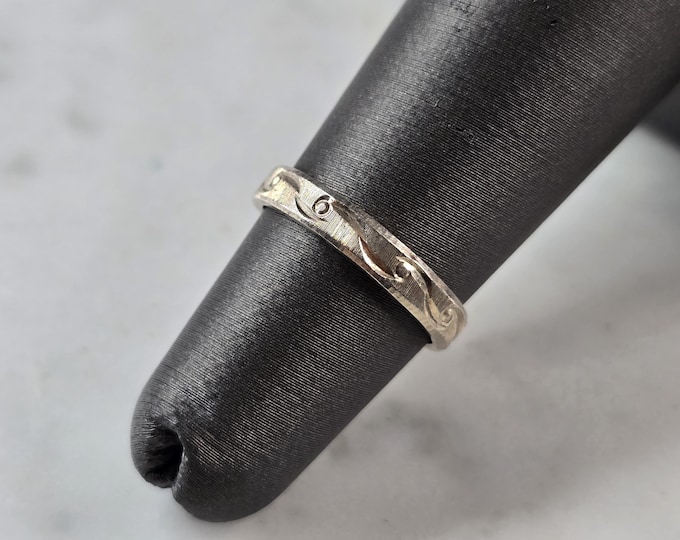 Womens Girls Vintage Estate Sterling Silver Modernist Ring 1.5g E4157