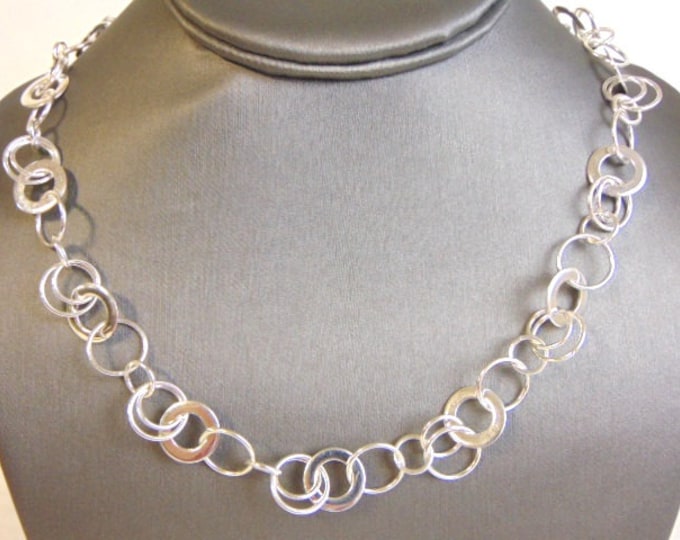 Womens Vintage Estate Sterling Silver Necklace 45.7g E4558