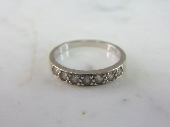 Womens Vintage Estate Sterling Silver CZ Ring 2g E2333 - Etsy
