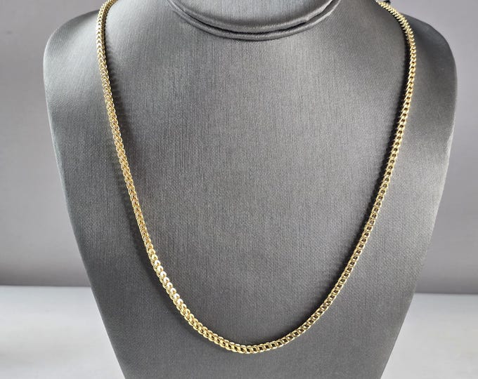 Mens Vintage Estate 14K Yellow Gold Cuban Link Necklace 15.4g E1949