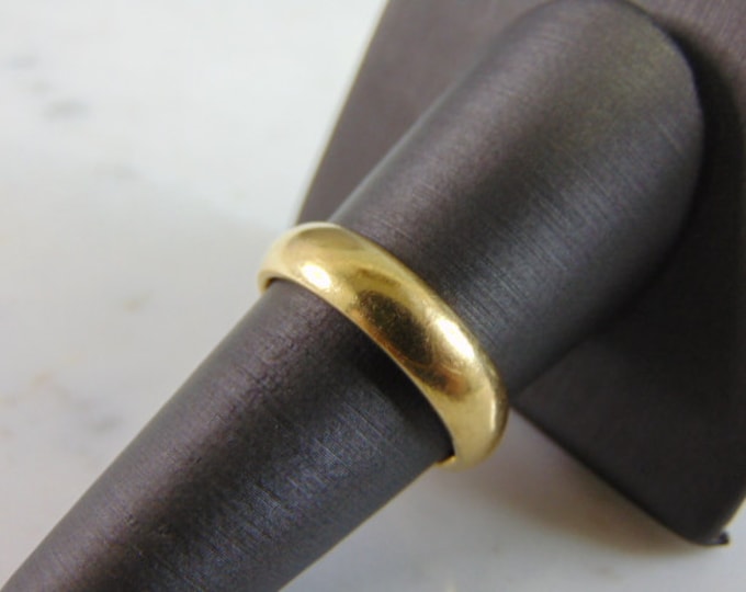 Womens Estate 18K Gold Novell Wedding Band Ring 8.5g E4102