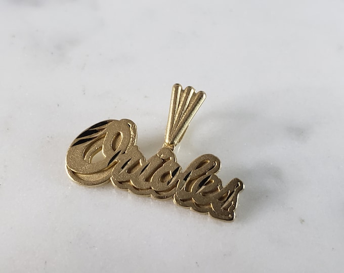 Mens 14K Gold Baltimore Orioles MLB Pendant Michael Anthony 1.1g E3713