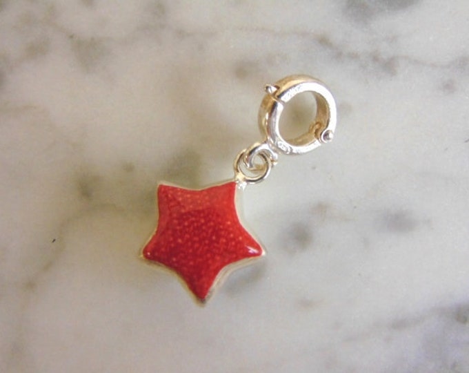 Womens Vintage Estate Sterling Silver Star Charm 2.5g E4089