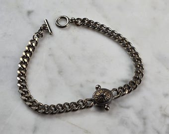 Womens Vintage Estate Sterling Silver Modernist Bracelet 11.0g E6776