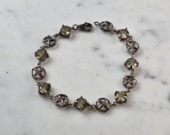 Womens Vintage Estate Sterling Silver Modernist Bracelet 10.0g E6649