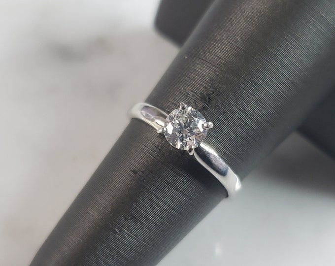 Womens Vintage Estate 14k White Gold Diamond Engagement Ring 2.4g  #E6212