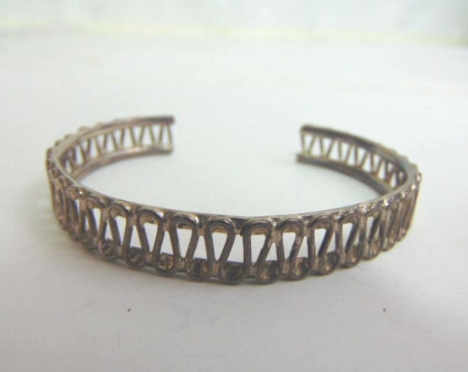 Estate Sterling Silver Cuff Bracelet 23.3g E3479