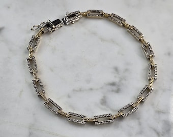 Womens Vintage Estate 18K Gold Diamond Bracelet 14.7g E3382