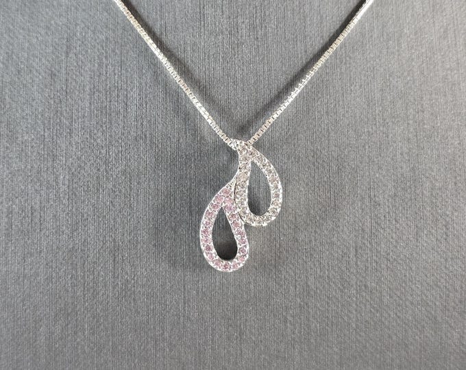 Womens Estate Sterling Silver Modernist Pendant & Necklace 5.7g E4045