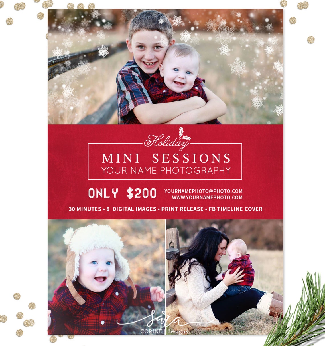 Christmas Mini Session Template Free