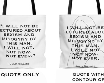 Tote Bag Feminism | Julia Gillard | Feminist Quote | Feminist Tote Bag | International Women's Day | Feminism Tote Bag