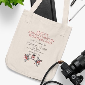 Alice in Wonderland tote bag | eco-bag | Canvas Shoulder Bag | Alice in Wonderland gift | bookworm gifts | Teacher&#39;s gifts