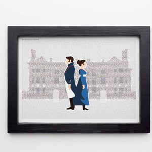 Pride and Prejudice Wall Art | Jane Austen | Pride and Prejudice poster | Literary Art | Litograph | Literature Gift | Literary Art Print |