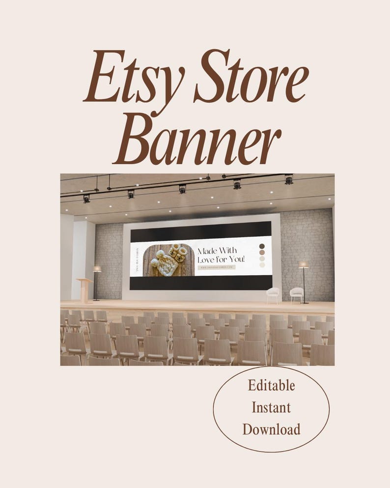 Editable Etsy Store Banner Template Canva Etsy Shop Banner DIY Etsy