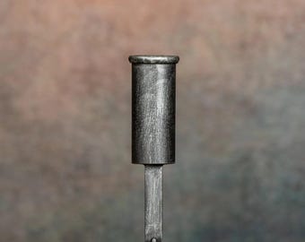 Grave Vase for Rosenheim Iron Cross, Hand Forged Memorial Flower Vase, Grabvase Schmiedeeisen, Garden Flower Holder, Made to Order