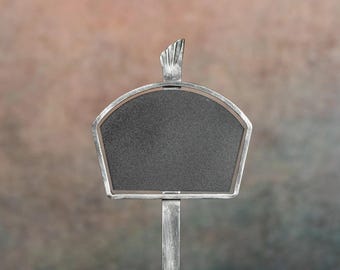 Grave Name Plate for Rosenheim Iron Cross, Hand Forged Memorial Plaque, Namensschild Grab, Garden Memorial Sign, Made to Order