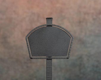 Grave Name Plate for Salzburg Iron Cross, Hand Forged Namensschild, 6 Shapes, Black Matt, Memorial Sign Made in Slovenia