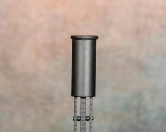 Grave Vase for the Allgau Cross, Hand Forged Iron Flower Vase for Grave or Garden, 2 Designs, Black Matt, Silver or Copper Patina