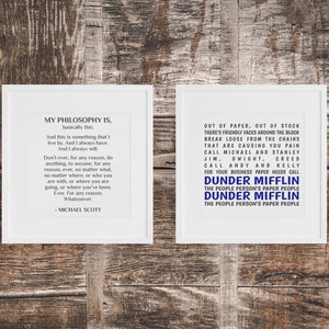 The Office Show Inspired Printable Digital Wall Art Bundle, Dunder ...