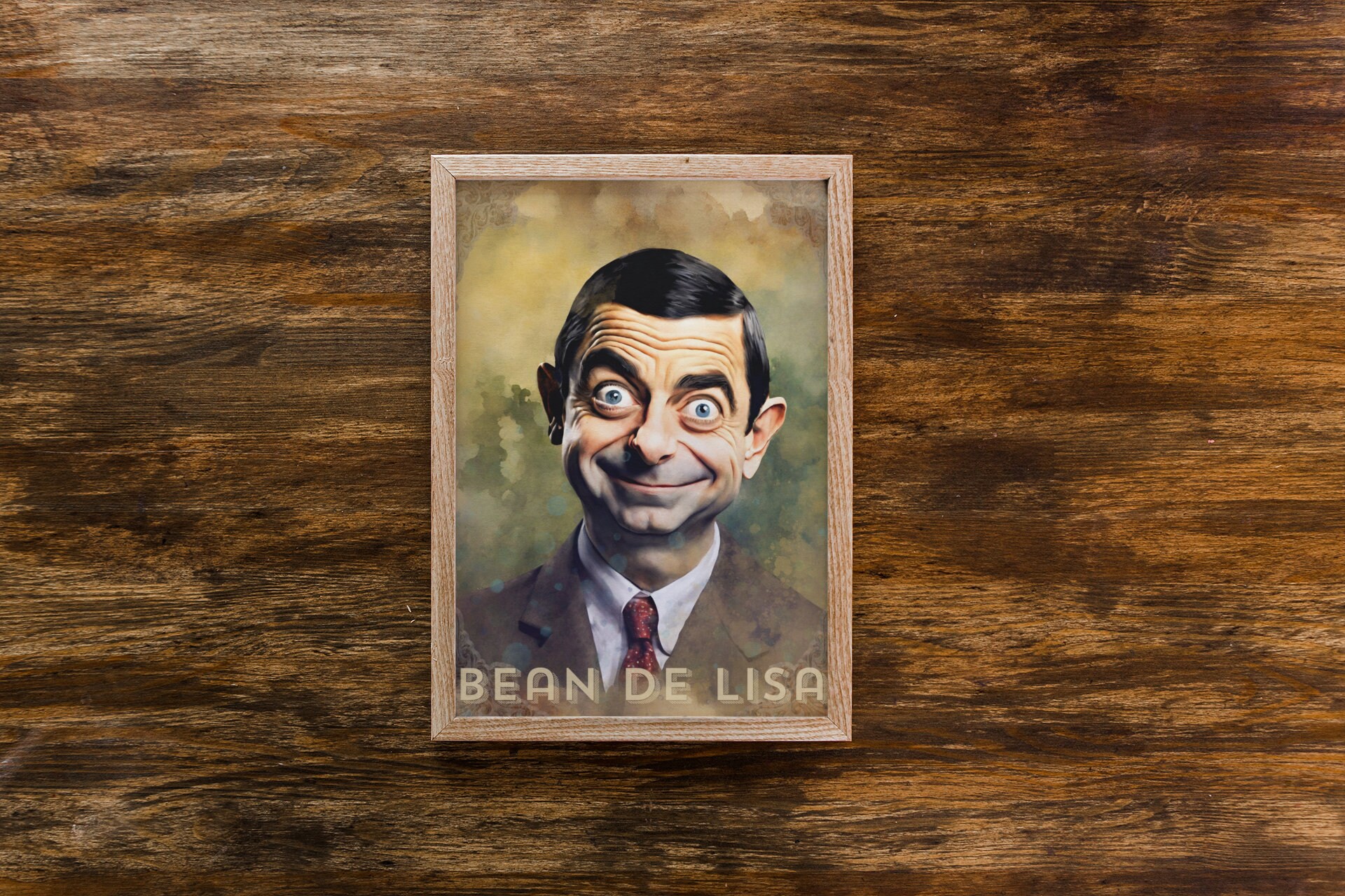 Mona Lisa Inspired Mr. Bean Printable Wall Art Mona Lisa