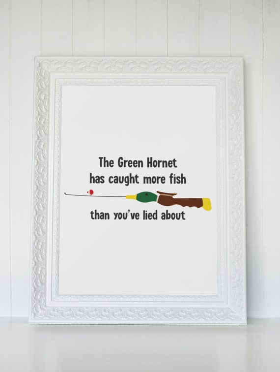 Green Hornet Fishing Pole Grumpy Old Men Inspired Printable