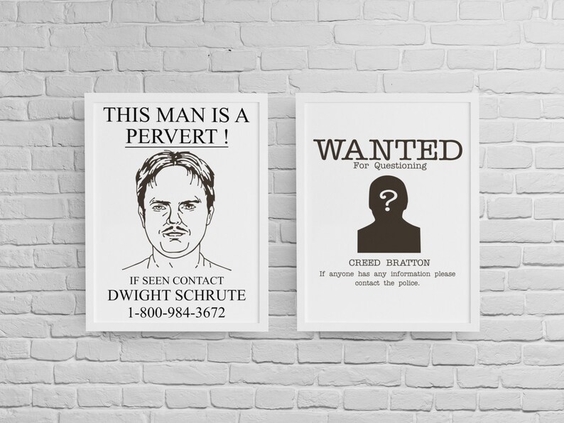The Office Show Inspired Printable Digital Wall Art Bundle,dwight ...