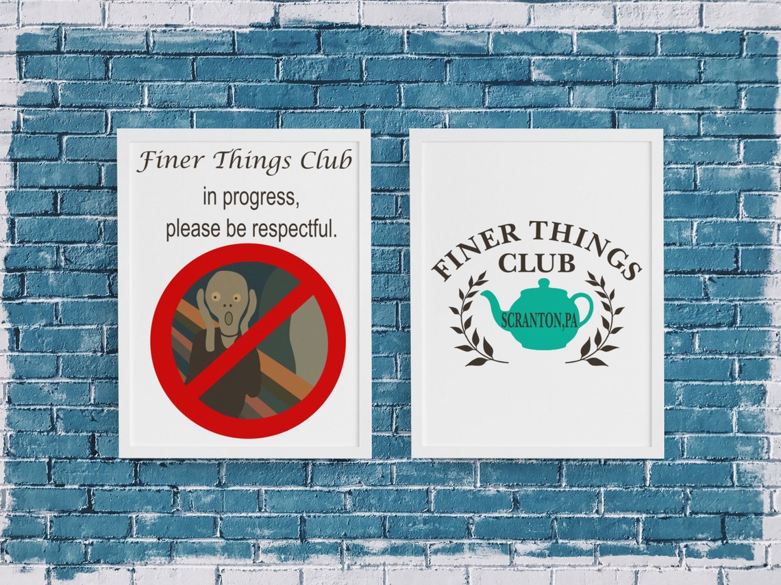 The Office Show Inspired Printable Digital Wall Art Bundle, Finer