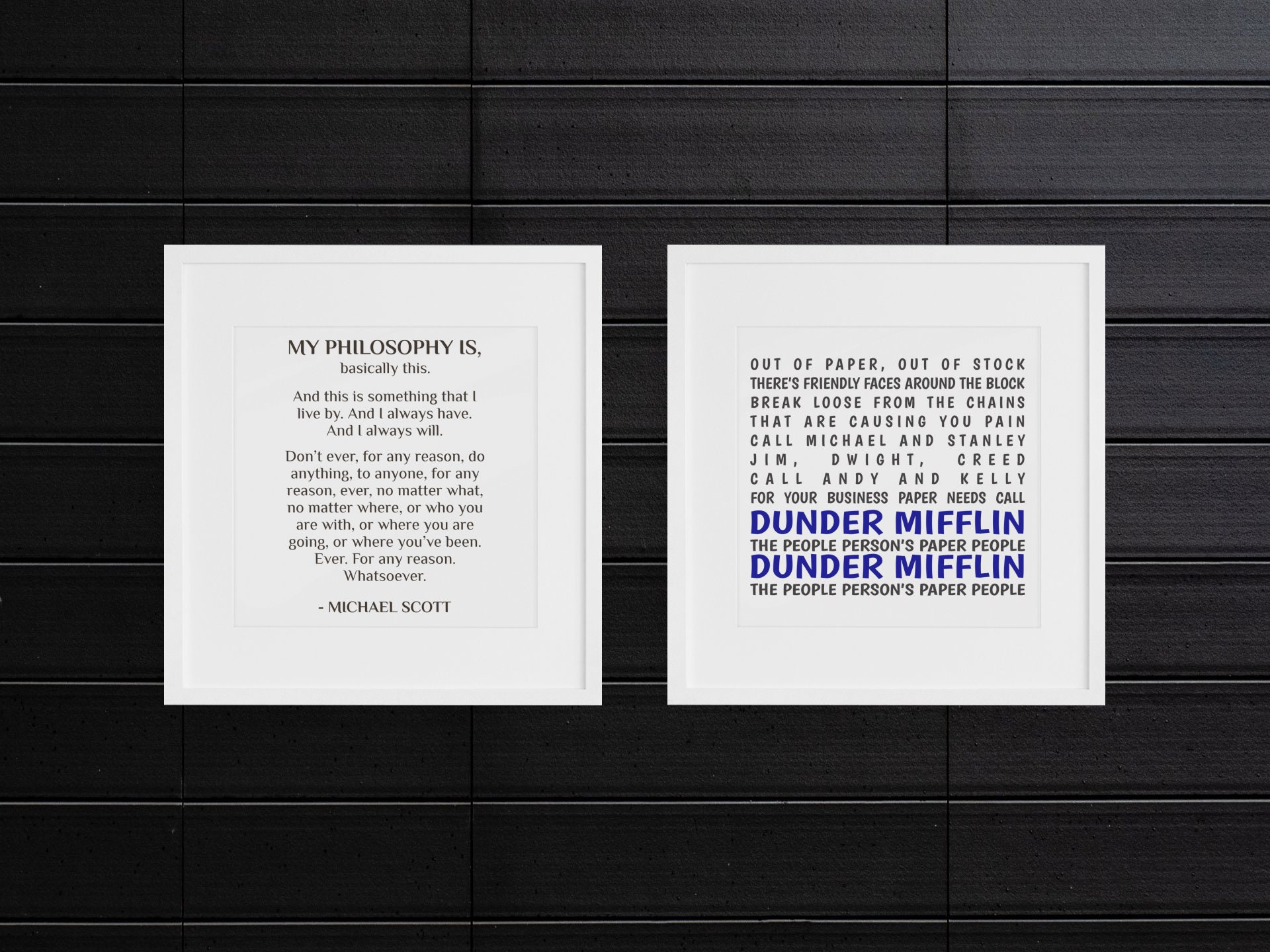 The Office Show Inspired Printable Digital Wall Art Bundle, Dunder ...
