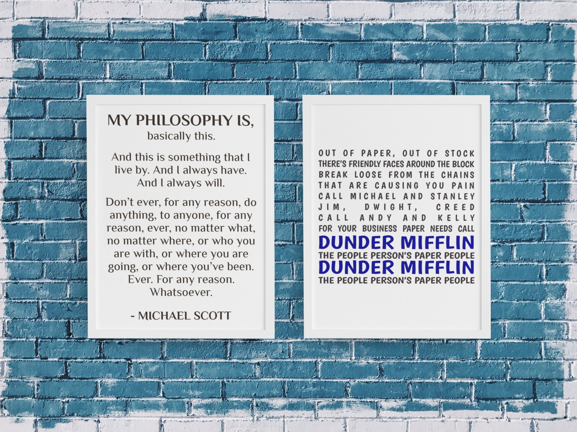 The Office Show Inspired Printable Digital Wall Art Bundle, Dunder ...