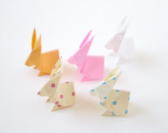 Origami rabbit, origami bunny, mini origami, origami art, origami ornament, origami, paper bunny, paper rabbit, Easter bunny, Easter rabbit