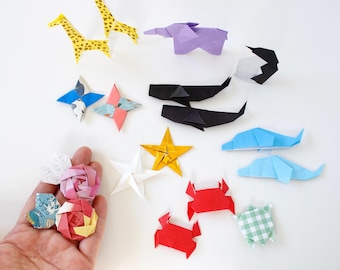 Mini Origami Animal, Star, Heart, Ornament, Paper Art