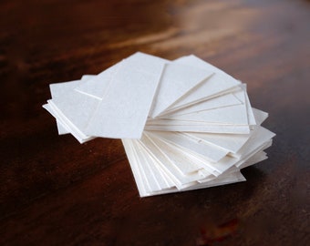50 Handmade Milk Carton Cards, Upcycled Scrap Cardstock, Mini Note Cards