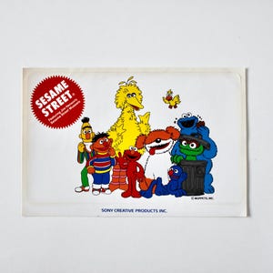 Sesame Street sticker, Sony Creative Products inc, Sesame Street Large sticker, Vintage sticker, 1990s-2000s, Vintage Sesame Street sticker