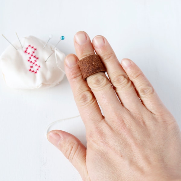 Leather Thimble Etsy