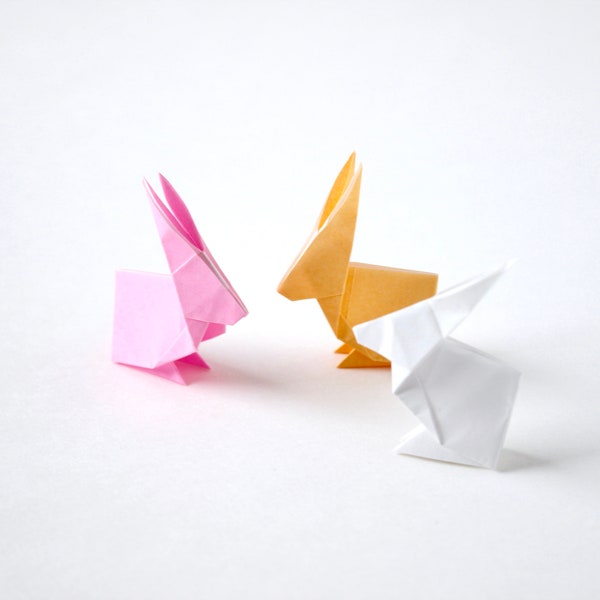 Origami rabbit, origami bunny, mini origami, origami art, origami ornament, origami, paper bunny, paper rabbit, Easter bunny, Easter rabbit
