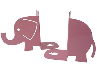 Bookends Elephant shape, ideal idea for organize shelf and library, school, play room, design elephant..