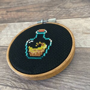 Mini Cross Stitch Potion Cross Stitch Pattern Modern Geeky Hoop Art Easy Counted Cross Stitch Nature Magic Potion XStitch Pattern image 2