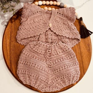 Baby Blouse & Bottoms Set - Handmade Crochet