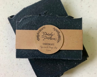 Charcoalate | Peppermint & Orange Activated Charcoal Soap | Purely Patricia | Handmade | All Natural | Vegan